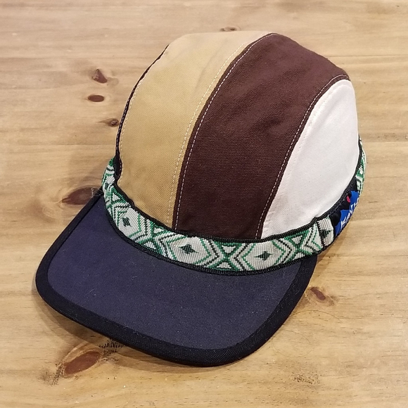 KAVU Hat Cap Strap Back Multi-Color Size M Adjustable Canvas Outdoor Hike USA - Picture 5 of 9